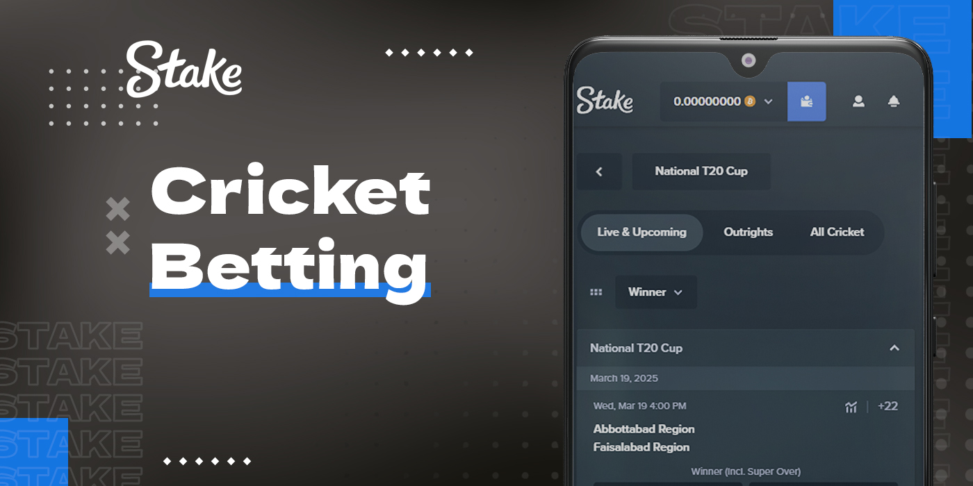 Cricket betting on online cricket betting platform Stake Pakistan